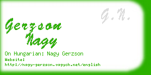 gerzson nagy business card